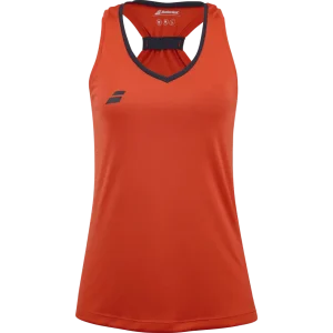 Débardeur Babolat Play Tank Top Rouge/Orange Femme