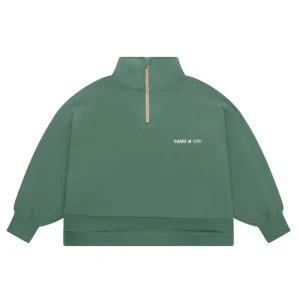 Pull Osaka Cropped Half Zip Vert Femme
