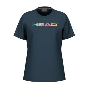 T-shirt Head Rainbow Bleu Marine Femme