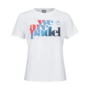 T-shirt Head We Are Padel II Blanc/Bleu Femme