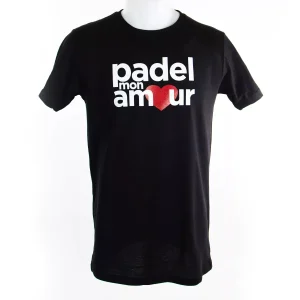 T-shirt Padel Mon Amour Coton Noir