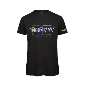 T-shirt TBT - Padel Wear® Twenty by Ten Chalk en Coton Organique noir