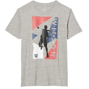 T-shirt Wilson Geo Play Tech Tee Gris