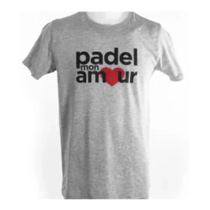 T-shirt Padel Mon Amour Coton Gris