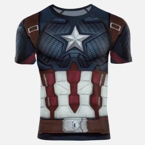 T-shirt compression captain america