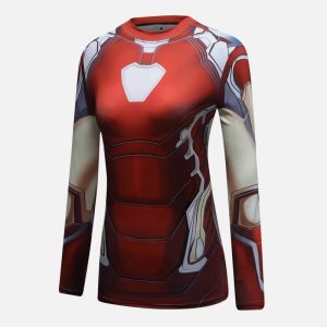 T-shirt compression marvel femme