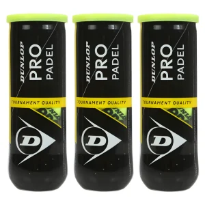 Tripack de 3 balles Dunlop Pro Padel