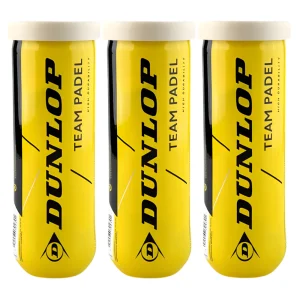 Tripack de 3 balles Dunlop Team Padel