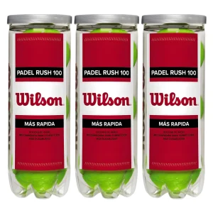 Tripack de 3 balles Wilson Padel Rush 100