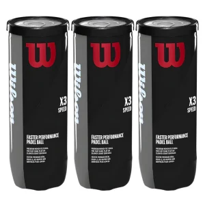 Tripack de 3 balles Wilson Padel Speed