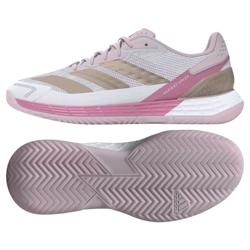 Chaussures de padel Femme Adidas Defiant Speed 2 Blanc/Rose – Image 4