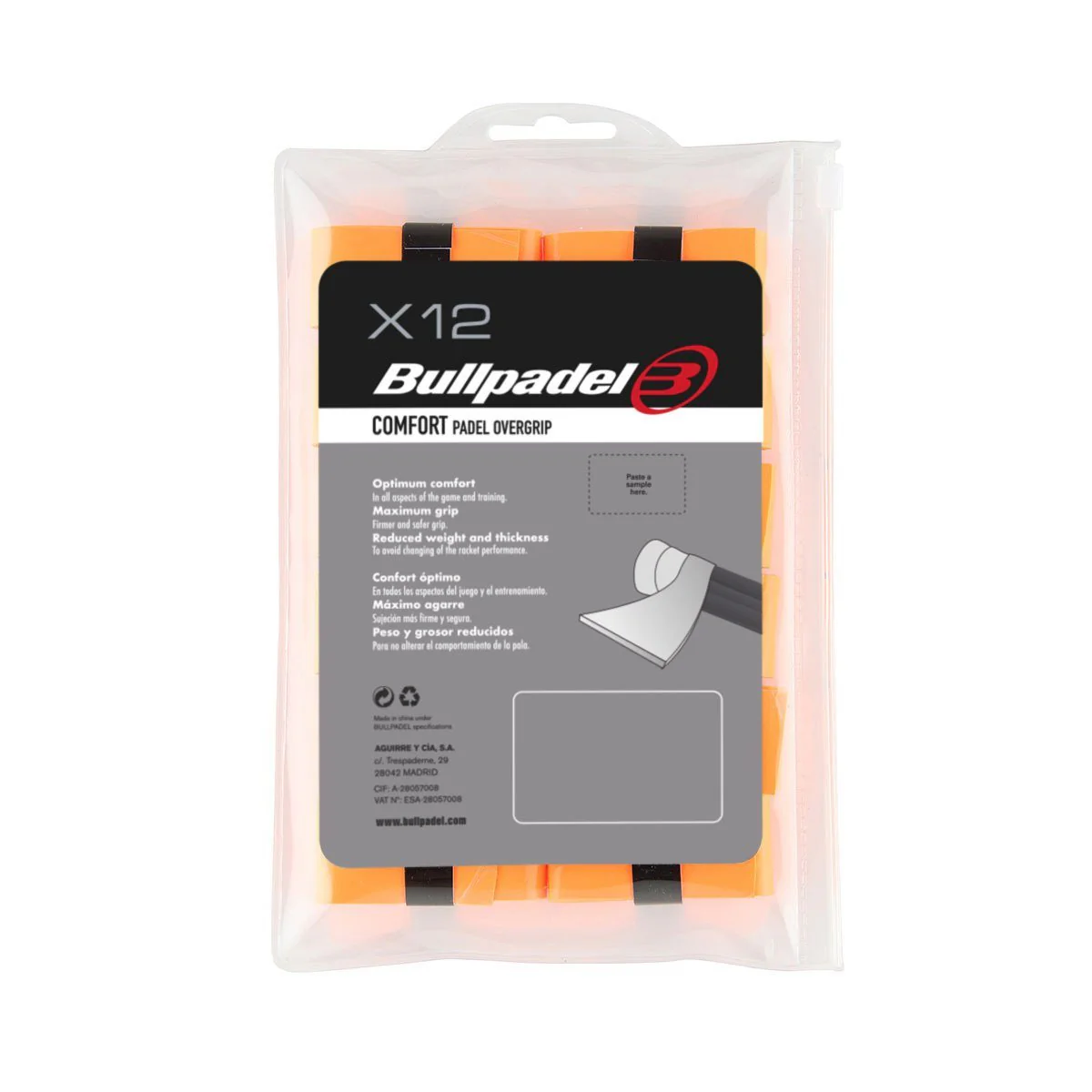 Surgrips Bullpadel Comfort orange GB1600 x12