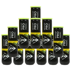 Pack de 12 tubes de balles Dunlop Pro Padel