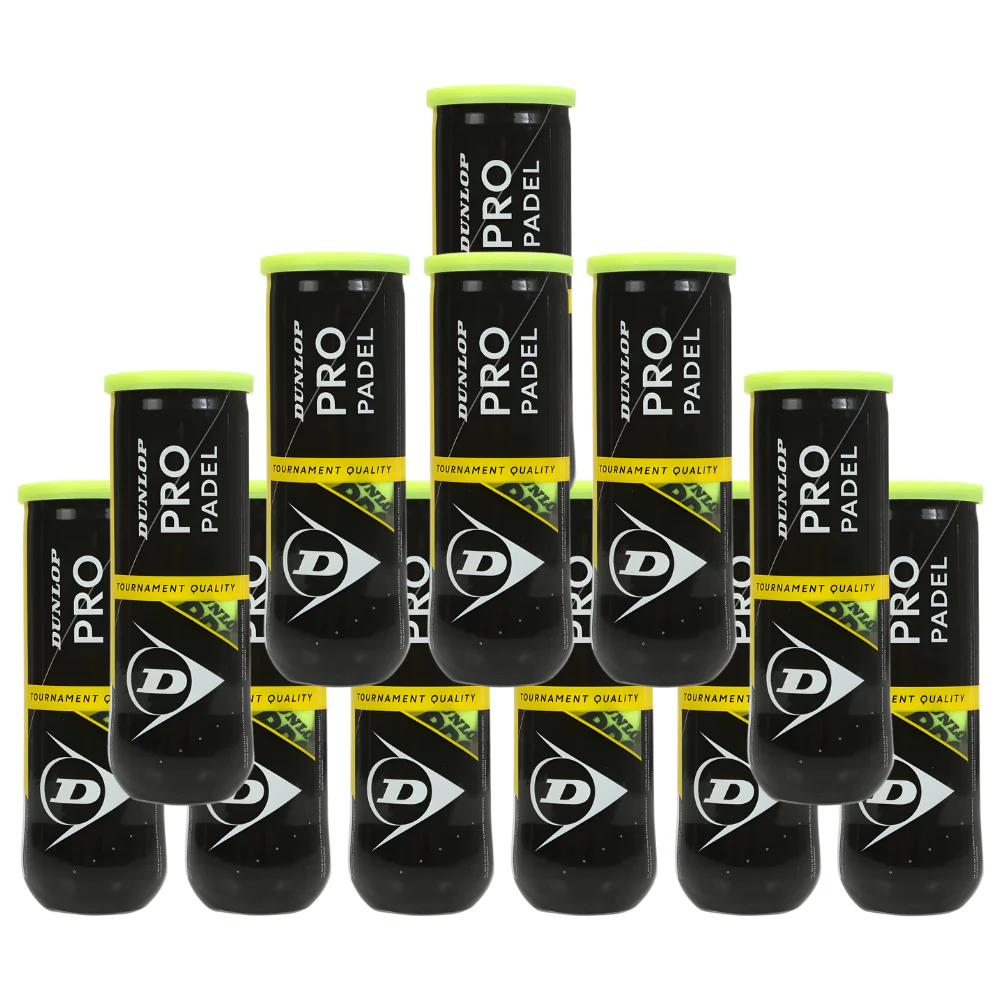 Pack de 12 tubes de balles Dunlop Pro Padel