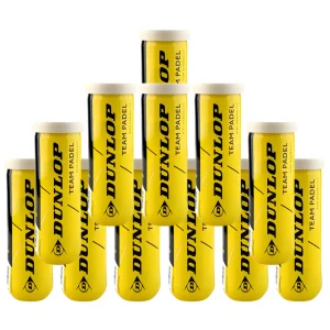 Pack de 12 tubes de balles Dunlop Team Padel