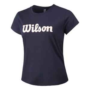 T-shirt Wilson Script Tech Tee Bleu Femme