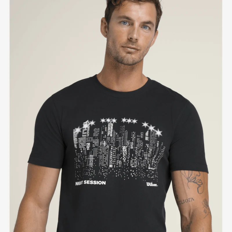T-shirt Wilson Night Skyline Noir – Image 2