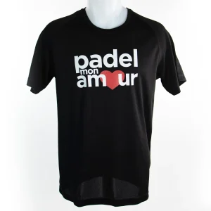 T-shirt Padel Mon Amour Technique Noir